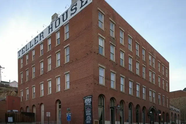 The four-story brick Teller House on a Central City street
