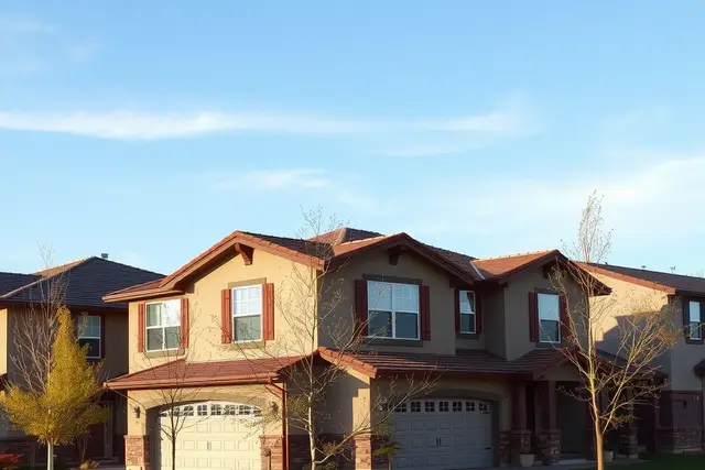 New two-story subdivision homes in Firestone