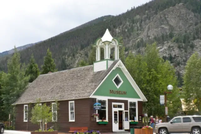 The historic Frisco schoolhouse museum on Main Street